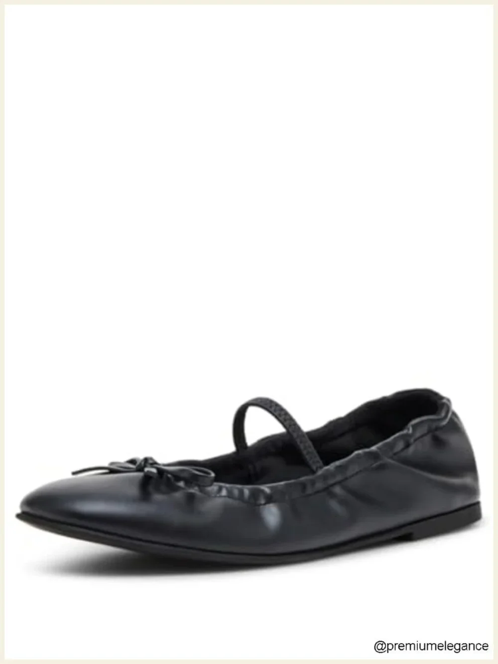 Ballet Flat with Pull-On Closure, Nylon Lining, Rubber Sole